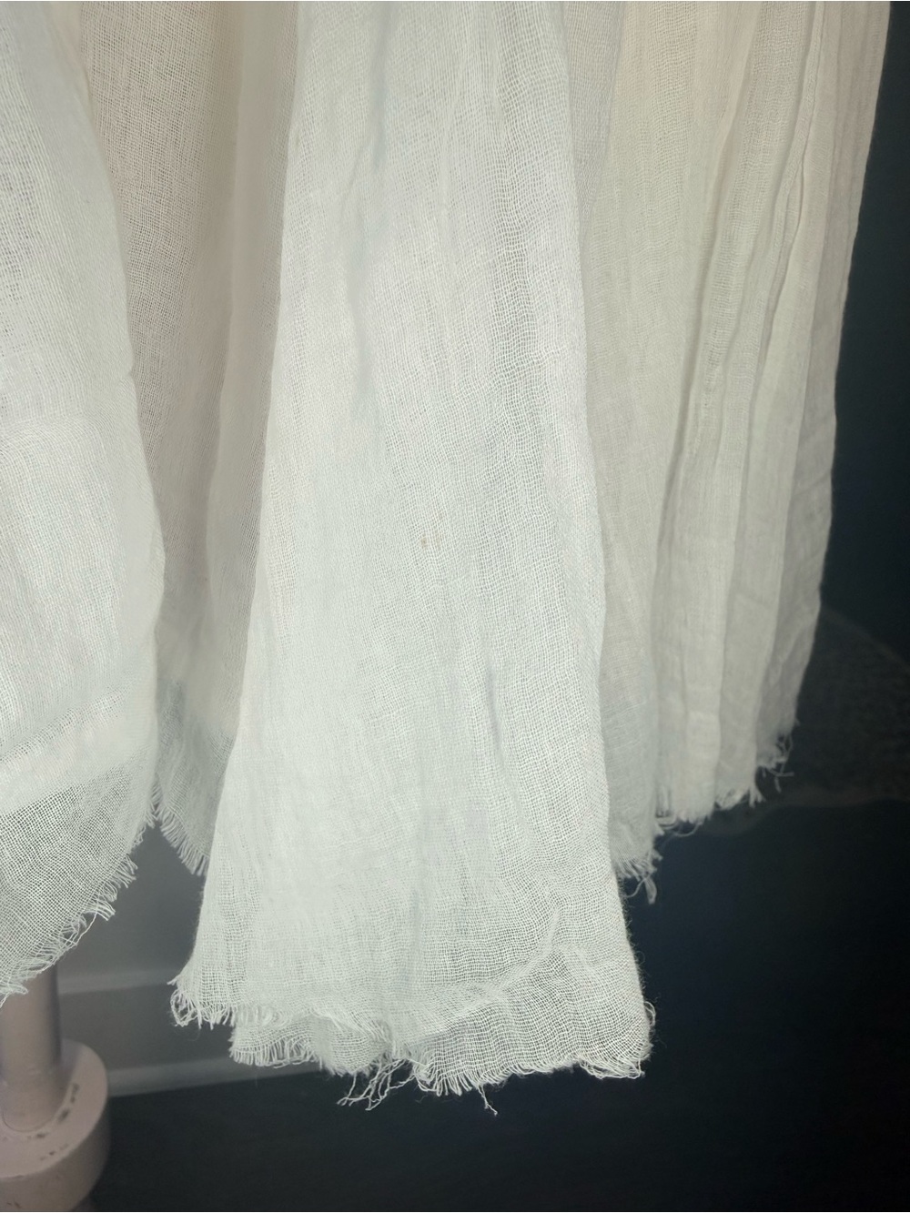 Free People FP One Lausanne Slip White Smocked Buttondown Sleeveless Dress Sz XS - Picture 9 of 16
